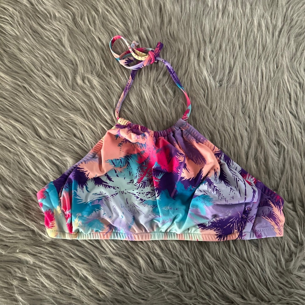 VENUS Wireless Bikini Top Womens Size Large Multicolored Tropical Swimsuit Swim